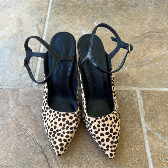 ASOS leopard print Pioneer leather platform heels size 7 blogger favorite - Picture 3 of 5